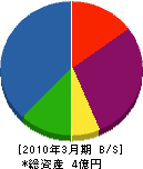 川見電気工事店 貸借対照表 2010年3月期