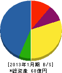 松本組 貸借対照表 2013年1月期
