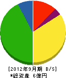 篠田石材工業 貸借対照表 2012年9月期