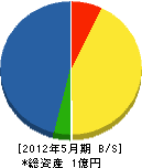 朋栄電気工事 貸借対照表 2012年5月期