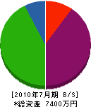 斉藤菊正塗工 貸借対照表 2010年7月期