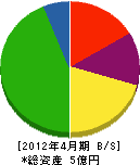 柴田組 貸借対照表 2012年4月期