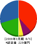 三井三池製作所 貸借対照表 2008年3月期