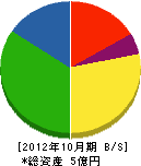 宮澤塗料 貸借対照表 2012年10月期