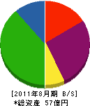 野田自動車工業所 貸借対照表 2011年8月期