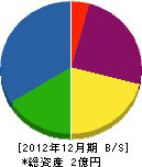 日海商事 貸借対照表 2012年12月期