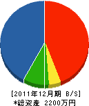 寺沢水道 貸借対照表 2011年12月期