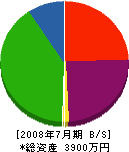 佐藤配管工業所 貸借対照表 2008年7月期