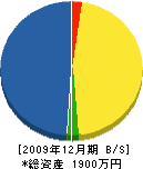 梅田造園 貸借対照表 2009年12月期