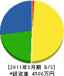 橋本建設工房 貸借対照表 2011年3月期