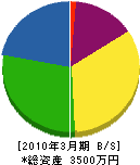 安田組 貸借対照表 2010年3月期