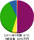 寿シャッター製作所 貸借対照表 2011年5月期