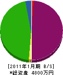 小川電気工事 貸借対照表 2011年1月期