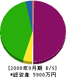 眞栄城興業 貸借対照表 2008年9月期