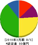 広島綜合警備保障 貸借対照表 2010年3月期