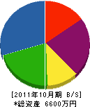 菅原組 貸借対照表 2011年10月期