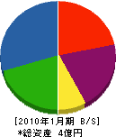 山美津電気 貸借対照表 2010年1月期