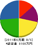 西川工務店 貸借対照表 2011年6月期