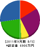 田崎工業 貸借対照表 2011年9月期