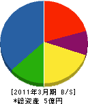 塚本商会 貸借対照表 2011年3月期