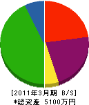 鈴木製材所 貸借対照表 2011年3月期