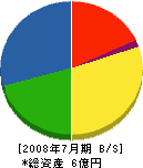 大晃工業 貸借対照表 2008年7月期