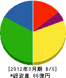 千代田土地建物 貸借対照表 2012年3月期