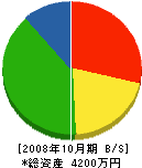 斉藤設備商会 貸借対照表 2008年10月期