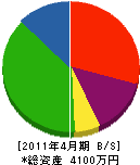 大和田造園 貸借対照表 2011年4月期