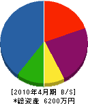 横川工務店 貸借対照表 2010年4月期