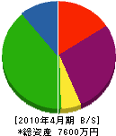 平松電業 貸借対照表 2010年4月期