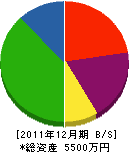 藤崎組 貸借対照表 2011年12月期