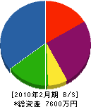 増田建設 貸借対照表 2010年2月期
