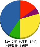 飯塚組 貸借対照表 2012年10月期