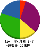 日本自動ドア 貸借対照表 2011年6月期