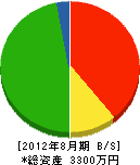 誠文社中部 貸借対照表 2012年8月期