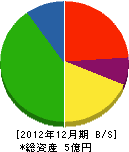 岡本組 貸借対照表 2012年12月期