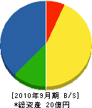 山田建設 貸借対照表 2010年9月期