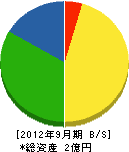菅原工務所 貸借対照表 2012年9月期