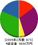 誠也産業 貸借対照表 2009年2月期