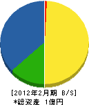 小野内塗装 貸借対照表 2012年2月期
