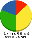 西川技設商会 貸借対照表 2011年12月期 西川技設商会 貸借対照表 2011年12月期