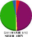 大嶋工業 貸借対照表 2011年9月期