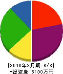町田塗装 貸借対照表 2010年3月期