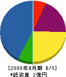 権田建設 貸借対照表 2008年4月期