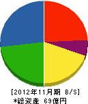 川崎地質 貸借対照表 2012年11月期