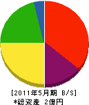 栗田工務店 貸借対照表 2011年5月期