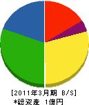 田島建設 貸借対照表 2011年3月期