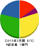 中村美創 貸借対照表 2013年3月期