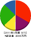 京都造園 貸借対照表 2011年3月期